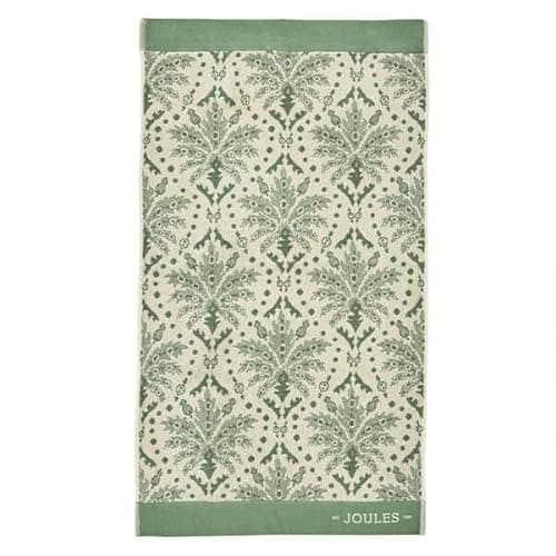 Image of Joules Palm Geo Bath Sheet Green