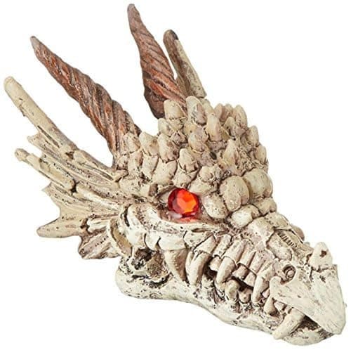 Image of Penn-Plax Deco-Replicas Dragon Skull Gazer Aquarium Decoration – Safe for Freshwater and Saltwater Fish Tanks – Small