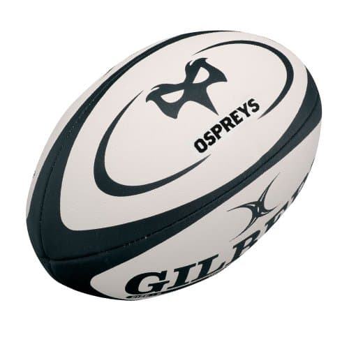 Image of Ospreys Official Replica Rugby Ball - White/Black - size 5
