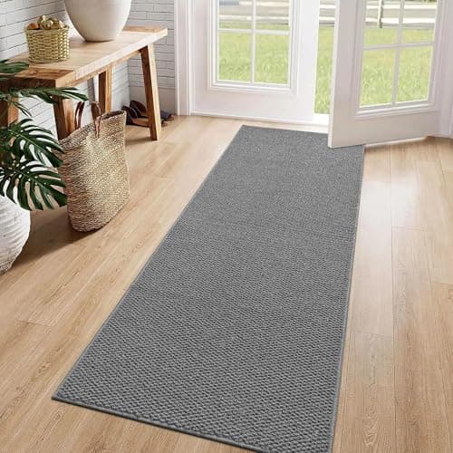 Image of Artnice Runner Rug for Entryway 60x200cm, Long Hallway Rug Runner, Narrow Floor Mat Washable Doormat for Entrance Laundry Office (Grey)