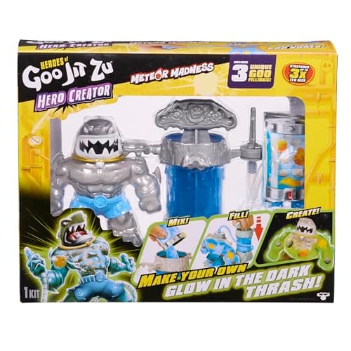 Image of Heroes of Goo Jit Zu Hero Creator Thrash, With 3 Unique Goo Fillings, Mix, Fill & Create Your Own Stretchy Action Figure