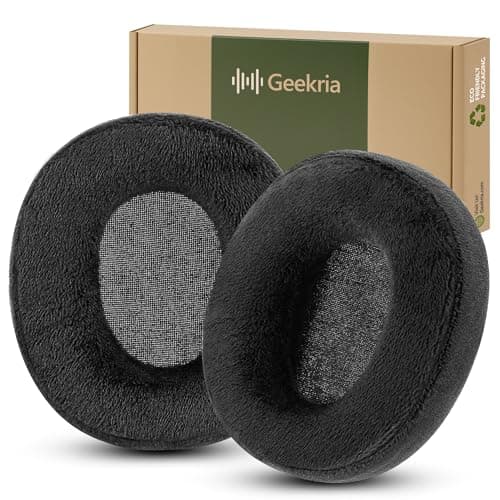 Image of Geekria Comfort Velour Replacement Ear Pads for Turtle Beach Stealth 700 Gen 1/600/ 500/400/ 300, 500X, 700X, 420X, XP500 Headphones Ear Cushions (Black)