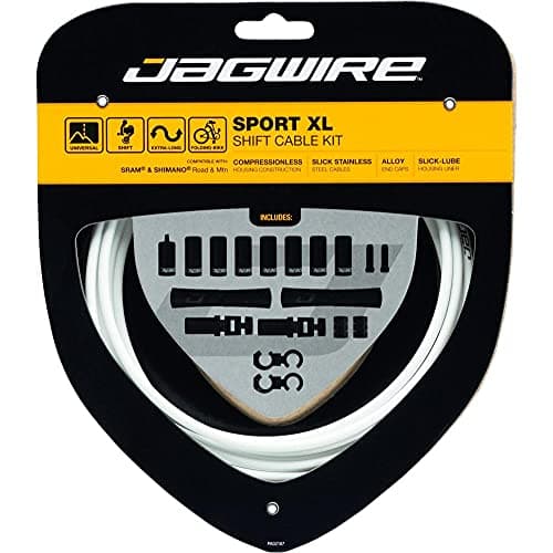 Image of Jagwire Sport Shift XL Unisex Adult Shift Cable and Sleeve Kit, White, One Size