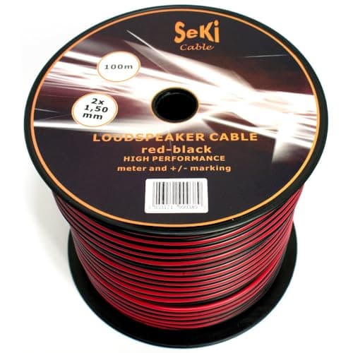 Image of Speaker Cable 2 x 1.50 mm² – 100 m – Red/Black – CCA – Audio Cable – Speaker Cable