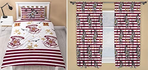Image of KidCo Harry Potter 'Muggles' Crest Single Duvet & Matching 72" Drop Curtains Bedding Set