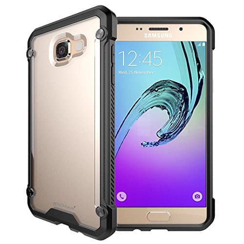 Image of TECHGEAR Galaxy A5 2016 Case - [Fusion Armour] Premium Slim Hybrid Tough Rugged Protective Bumper Case Heavy Duty Protection Cover Compatible with Samsung Galaxy A5 2016 (SM-A510 Series) - Black/Clear
