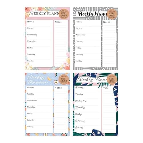 Image of Celino® A4 Weekly Planner To Do List Desk Notepad Meal Plan Home Office Tear Off Sheets - Random