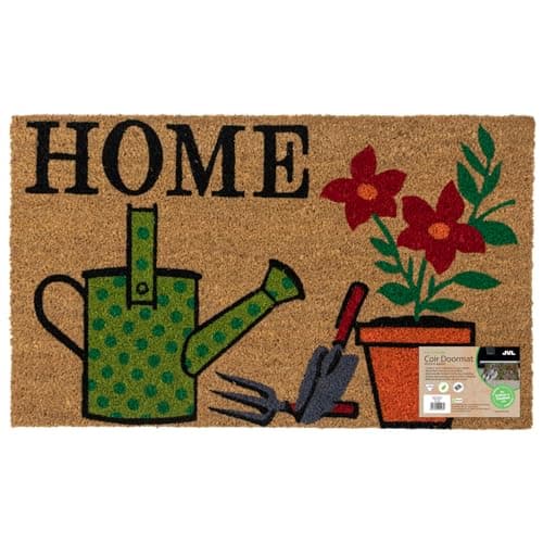 Image of JVL Eco-Friendly Latex Backed Coir Entrance Doormat, 45x75cm - Gardener