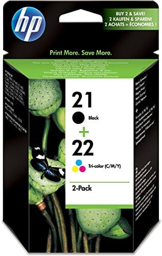 Image of HP SD367AE 21/22 Original Ink Cartridges, Black and Tri-Colour, Multipack