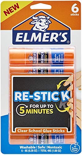 Image of Elmer’s Re-Stick School Glue Sticks, 0.28-Ounces, 6 Count