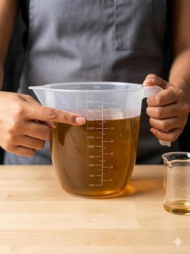 Image of (Pack of 2) AaH1 2L Plastic Measuring Jug – Clear Measuring Cup with Easy-Read Graduations, Ergonomic Handle & Pouring Spout – Lightweight, Durable, BPA Free, Dishwasher Safe Kitchen Jug