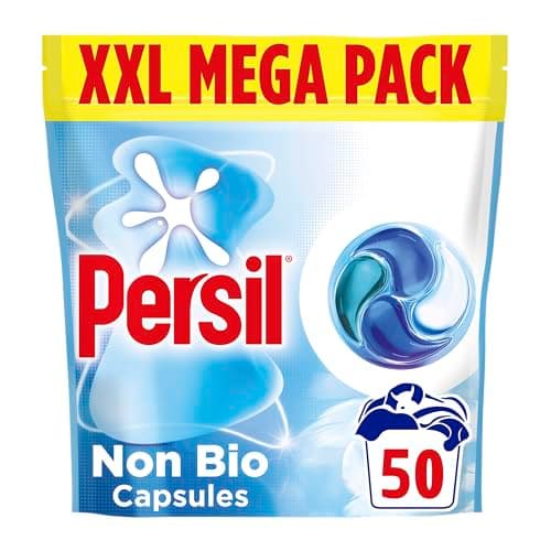 Image of Persil Sensitive Non Bio 4 in 1 fast-dissolving laundry capsules, gentle next to sensitive skin while leaving laundry fresh even in quick & cold washes 50 washes