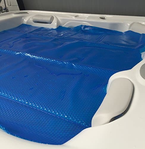 Image of Happy Hot Tubs Quality 7ft x 7ft. Thermal Floating Spa Blanket Hot Tub Cover 400 Micron Bubble