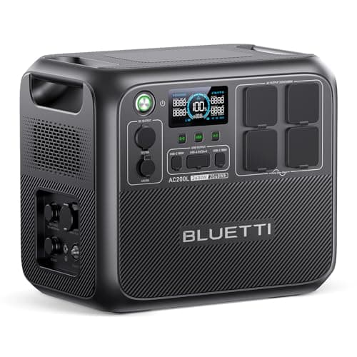 Image of BLUETTI Portable Power Station AC200L, 2048Wh LiFePO4 Battery Backup, Expandable to 8192Wh w/ 4 2400W AC Outlets (3600W Power Lifting), Solar Generator for Camping, Home Use, Emergency