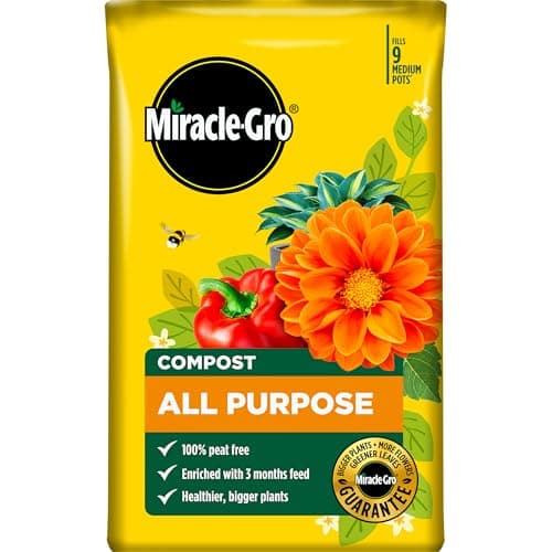 Image of Miracle-Gro Peat-Free Premium All Purpose Compost 45L | Multi-Purpose Garden Soil Mix for Pots, Containers, Hanging Baskets & Outdoor Plants