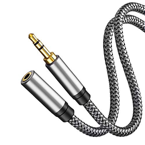 Image of Audio Extension Cable 3m,Audio Auxiliary Stereo Extension Audio Cable 3.5mm Stereo Jack Male to Female, Stereo Jack Cord for Phones, Headphones, Tablets, PCs, MP3 Players and More(3m/10Ft, Silver)