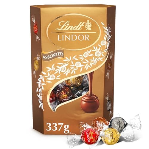 Image of Lindt Lindor Assorted Chocolate Truffles – 337g Box (Approx. 26 Balls) – Smooth Filling – Gift, Birthday, Congratulations, Sharing Treat