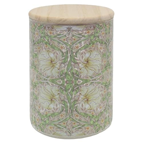 Image of The Leonardo Collection William Morris Pimpernel Glass Canister For Home & Kitchen | Storage Containers & Kitchen Organizers For Gift | Ideal Storage Jars For Biscuits Honey Green Tea & All