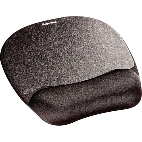 Image of Fellowes 9176501 Black Mouse Pad Mouse Mat (Black, Monotone, Polyurethane, 201,7 mm, 234.9 mm)