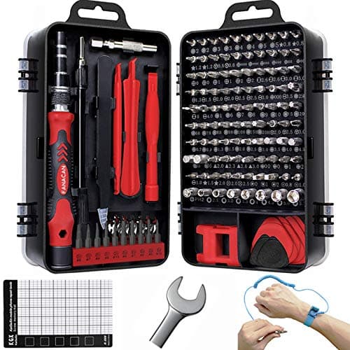 Image of FANACAN 140in1 Precision Screwdriver Set Small Screwdriver Bit Set for DIY Electronic Repairs - Mini Computer Repair Tool Kit - Micro PC, Laptop, iPhone, MacBook Repairing Tools with Case (Red)