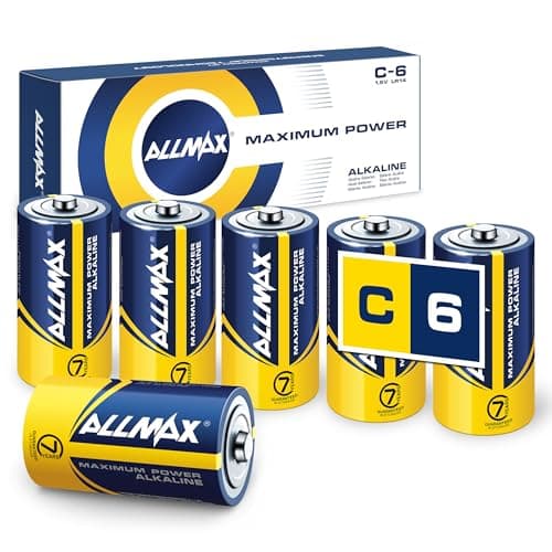 Image of Allmax C (LR14) Maximum Power Alkaline Batteries (6 Count) – Ultra Long-Lasting, Leakproof Design, 7-Year Shelf Life, Maximum Performance (1.5V)