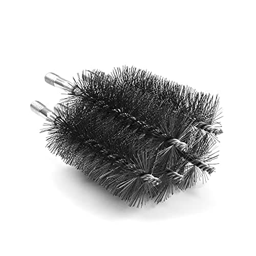 Image of Utoolmart Steel Wire Tube Cleaning Brush, Round Chimney Cleaning Brush, M12 Threaded Interface Cleaning Brush, 55mm Diameter 160mm Length, 5pcs