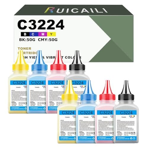Image of Universal Toner Powder Refill Black Cyan Magenta Yellow Compatible for Lexmark C3224 C3226 C3210K0 C3210C0 C3210M0 C3210Y0 Toner for C3224dw C3326dw C3426dw MC3224adwe,4 Pack