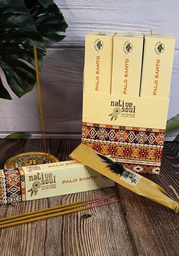 Image of Native Soul Palo Santo Incense Sticks – 3 x Packs – Hand-Rolled Smudge Sticks with JRose Burner – Cleansing, Meditation, Relaxation – Natural Fragrance by Green Tree
