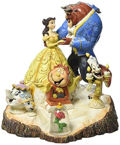 Image of Disney Traditions Carved by Heart Beauty and Beast Figurine, Multicolor, Taille Unique