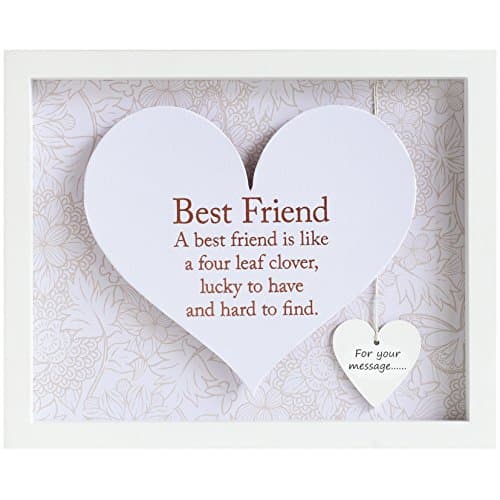 Image of Arora 7600 Said with Sentiment Rectangular Heart Frames Best Friend, Multicolour, One Size