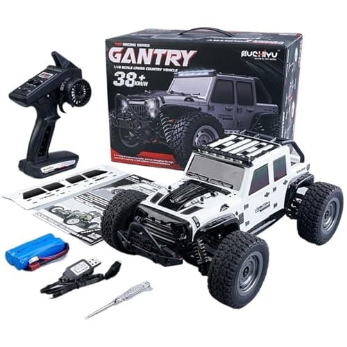 Image of Quavva 1/16 4WD RC Off-Road Truck 38km/h SCY-16103 14+ Full Proportional 3-Mode LED 2.4GHz RTR White(White 1B)