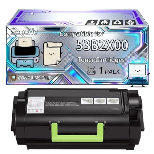 Image of 53B2X00 Toner Cartridges Compatible for Lexmark MS818dn Printer, With Chip, 45000 Pages (1 Pack Black)