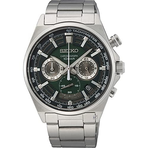 Image of Seiko Men Chronograph Quartz Watch with Stainless Steel Strap SSB405P1