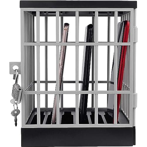 Image of Voarge The Mobile Phone Jail, Fun Novelty Locker,up to 6 Smartphones Includes Padlock and 2X Keys