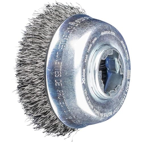 Image of PFERD Cup Brush, Diameter 75 mm, unbraided, 0.30 mm Steel Wire, X-Lock Socket, 43469006 - for Quick and Comfortable Tool Changes