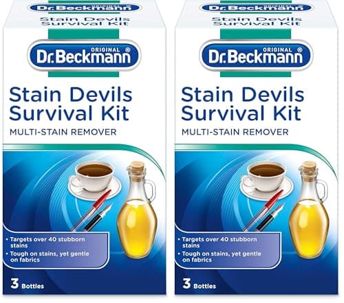 Image of Dr. Beckmann Stain Devil Survival Kit, Pen & Ink Stains 1 x 50 ml, Fat & Sauces 1 x 50ml, Fruit & Drinks 1 x50 gm (Pack of 2)