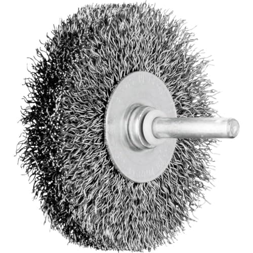 Image of PFERD Round Brush Unknotted RBU | Diameter 70 x 15 mm Shaft Diameter 6 mm Steel Wire Diameter 0.30 | 43198004 - for Straight Grinders, Drills, Bending Shafts
