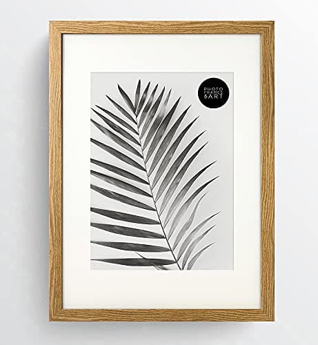 Image of pf+a REAL GLASS A4 Picture Frame With Mount - A3 For A4 Oak Effect Photo Frame / A4 Frame With Mount