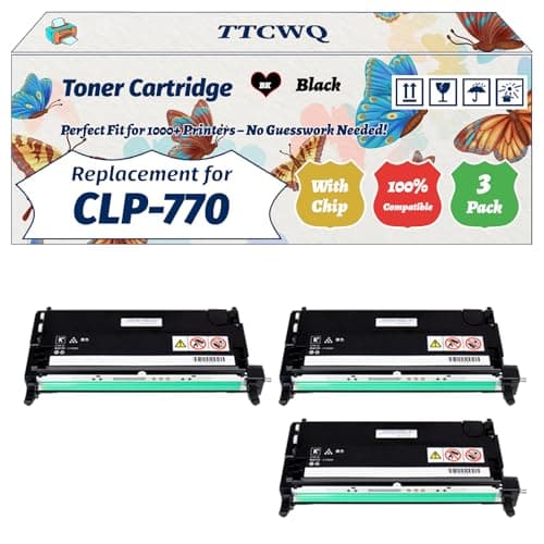 Image of Compatible for Samsung CLP-770 Toner Cartridge Work for Samsung CLP-770 CLP-770ND CLP-775ND Printers, with Chip, High Yield 7000 Pages, High-Definition Printing (3 Pack Black)