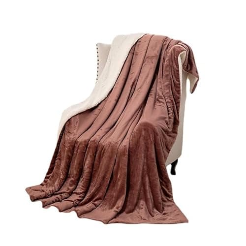 Image of The Lux Brand Sherpa Fleece Throw Blanket Fluffy Microfiber Solid Blankets for Bed and Couch, Perfect for a cozy Night in or to Keep your Child warm. 3 Sizes to choose from (Brown, 100x150cm)