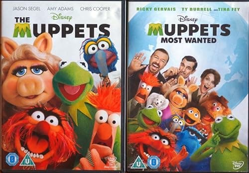 Image of MUPPETS 1-2 COMPLETE MOVIE COLLECTION / 1. THE MUPPETS / 2. MUPPETS MOST WANTED = ULTIMATE 2x DVD SET
