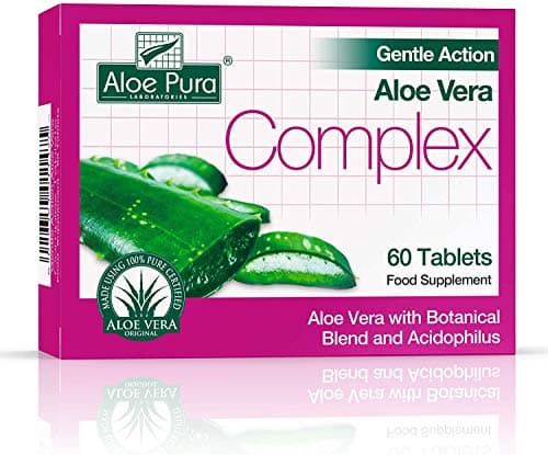 Image of Aloe Pura Gentle Action Aloe Vera Complex 60 Tablets (Pack of 2)