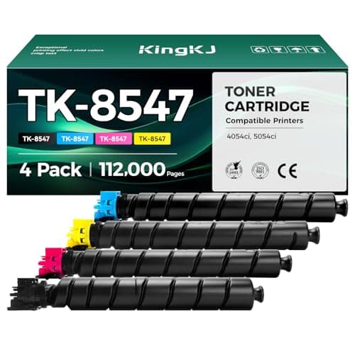 Image of TK8547 TK-8547 Toner Cartridge 4-Pack High Yield Replacement for Kyocera TK-8547K TK-8547C TK-8547M TK-8547Y Compatible with Kyocera TASKalfa 4054ci 5054ci Printers Copy Ink Black Cyan Magenta Yellow