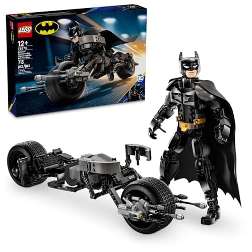 Image of LEGO DC Batman Construction Figure & The Bat-Pod Bike Building Toys - Batman Action Figure from The Dark Knight for Boys & Girls, Ages 12+ - Superhero Gift Ideas for Kids - 76273