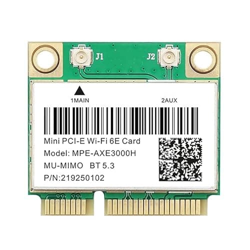 Image of Wi-Fi 6 AX3000HMWAX200 3000Mbps Bluetooth 5.3 Half Mini PCI-E Network Wlan WIFI Card, Wireless 802.11ax/ac Dual Band 2.4Ghz/5G Adapter For Windows 10/11 64bit