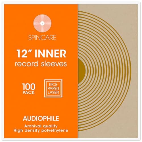 Image of 100x 12 Inch Anti Static Inner Vinyl Record Sleeves | Audiophile Poly Lined Plastic Protective Album LP Sleeve | Replaces Paper Sleeves & Fits Inside Cardboard Inners | Archival Quality Triple Ply