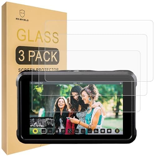 Image of Mr.Shield Screen Protector For Atomos Shinobi 5" 5 inch [Tempered Glass] [9H Hardness] [3-Pack] Screen Protector