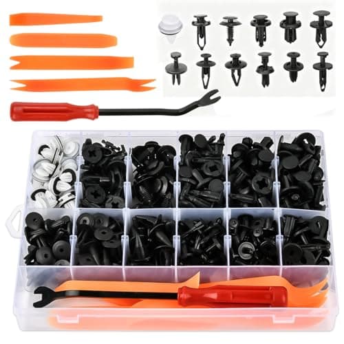 Image of CENBEN 305pcs Car Trim Clips Set, 12 Types Plastic Rivets, 300PCS Car Panel Clips & 5PCS Trim Removal Tools, Most Popular Sizes Auto Push Pin Rivets Set