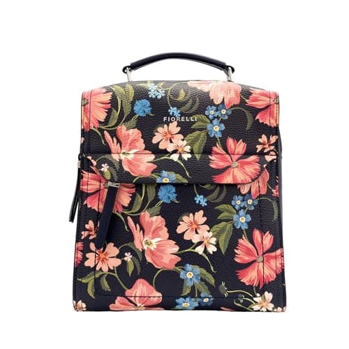 Image of Fiorelli Women's Isla Small Backpack, Stylish Backpack with Adjustable Straps & Pockets, Faux Leather, Midnight Floral
