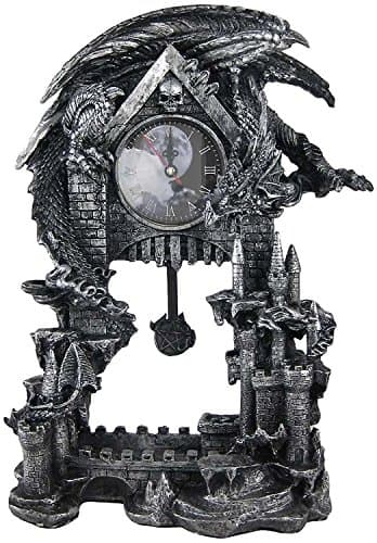 Image of Dark Times Dragon Figurine Dragon Clock